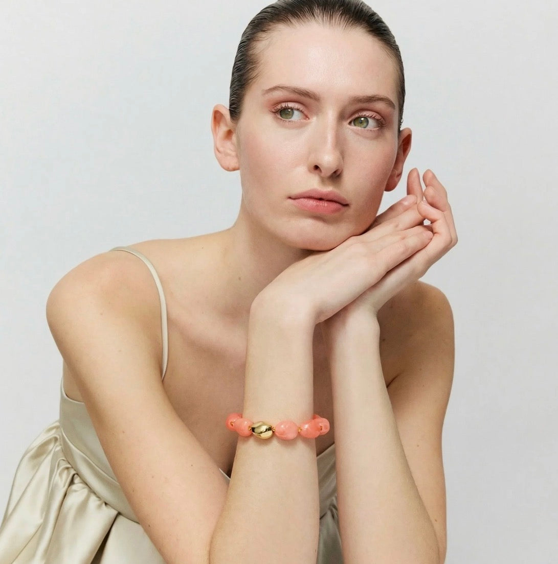 PEARL BRACELET WATERMELON MARBLE