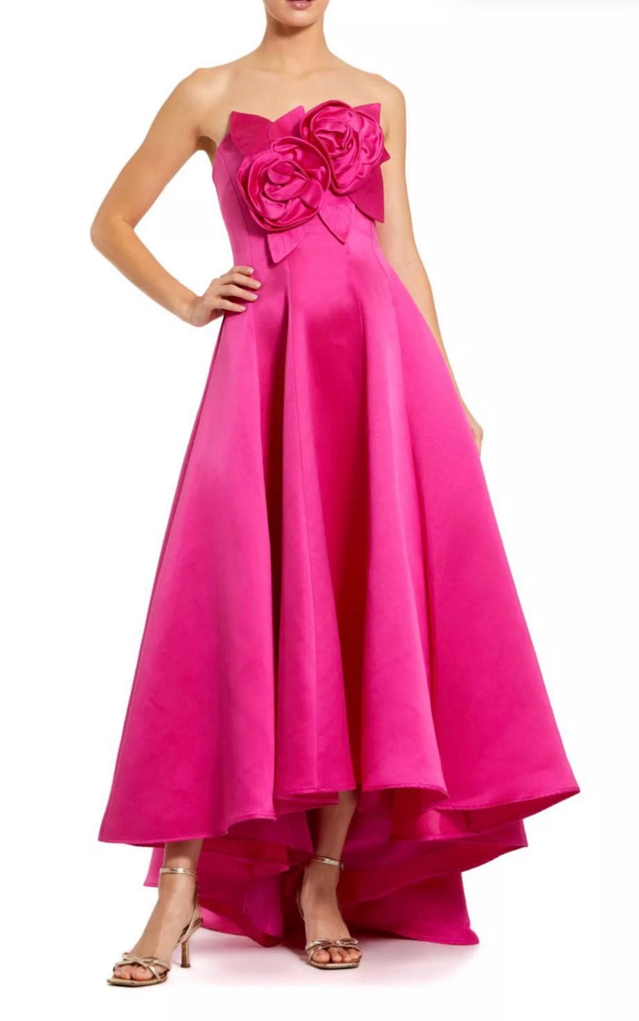 STRAPLESS HIGH LOW GOWN