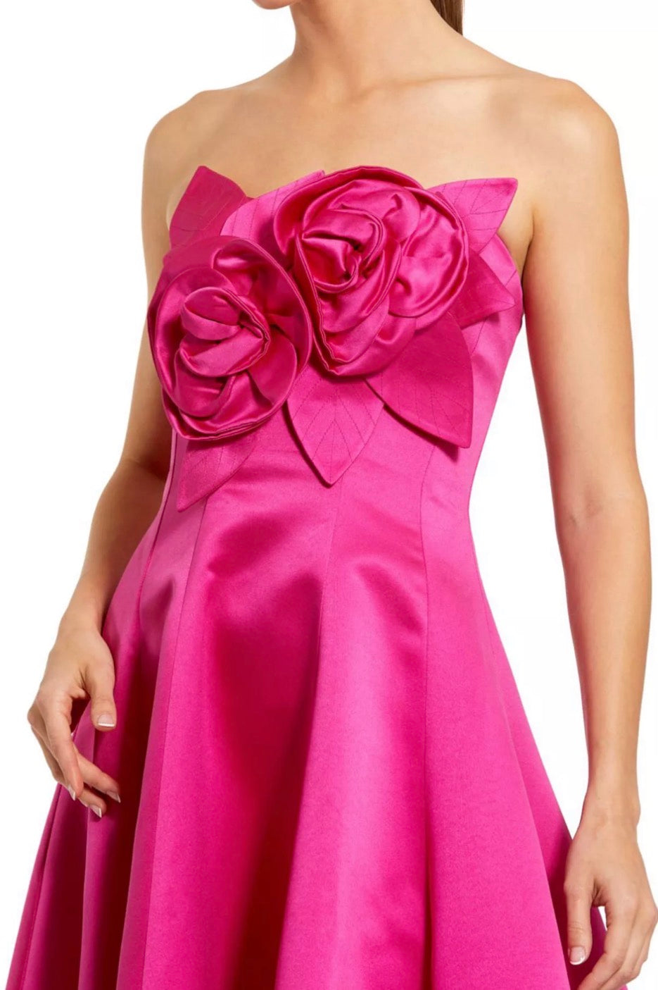 STRAPLESS HIGH LOW GOWN