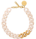 FLAT CHAIN NECKLACE GOLD LATTE
