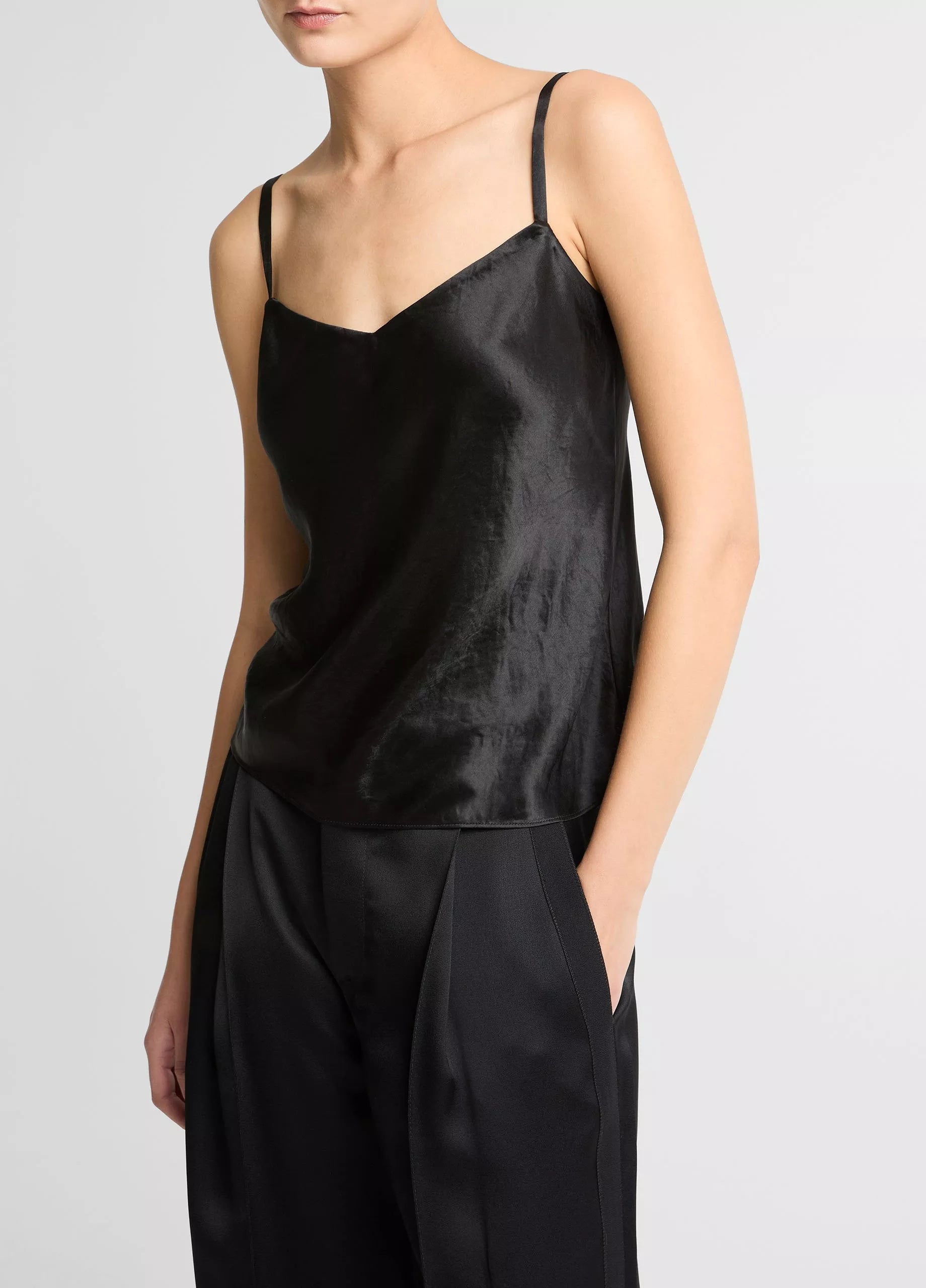 SATIN V-NECK CAMI
