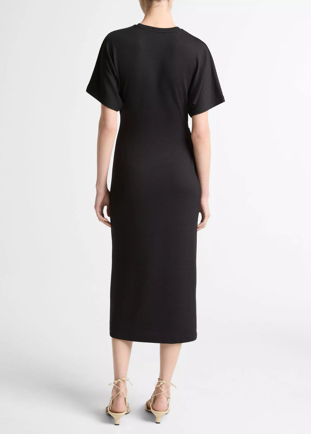 RUCHED-SIDE KNIT DRESS