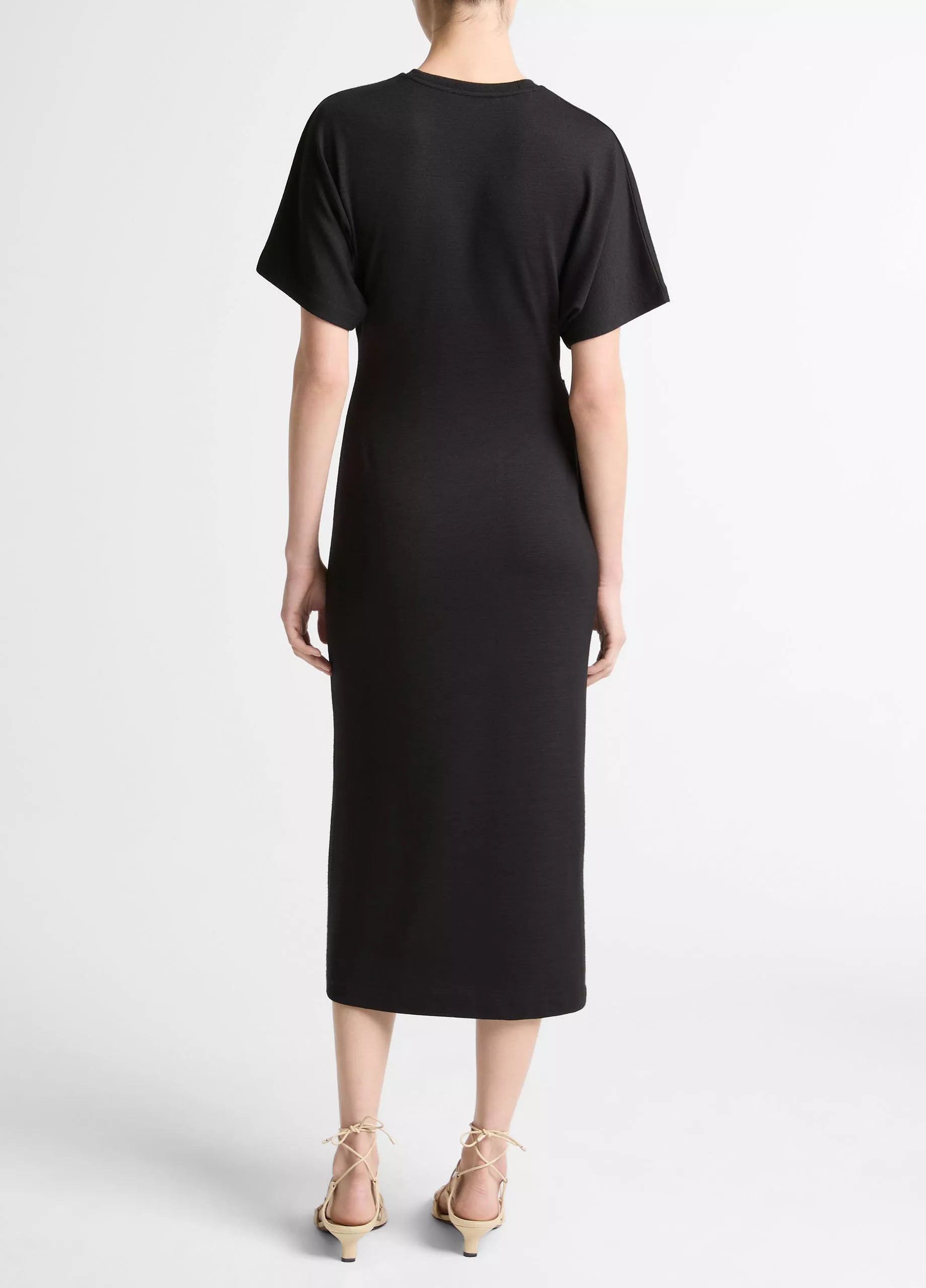 RUCHED-SIDE KNIT DRESS