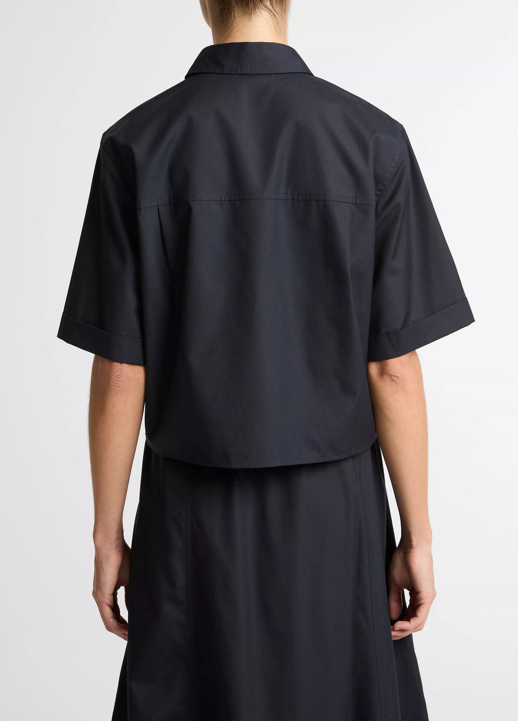 SCALLOP DETAIL COTTON SHIRT