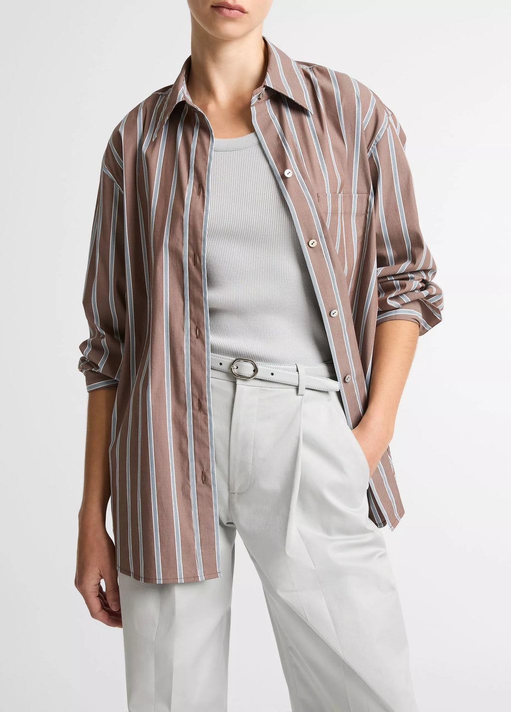 STRIPE BUTTON DOWN SHIRT