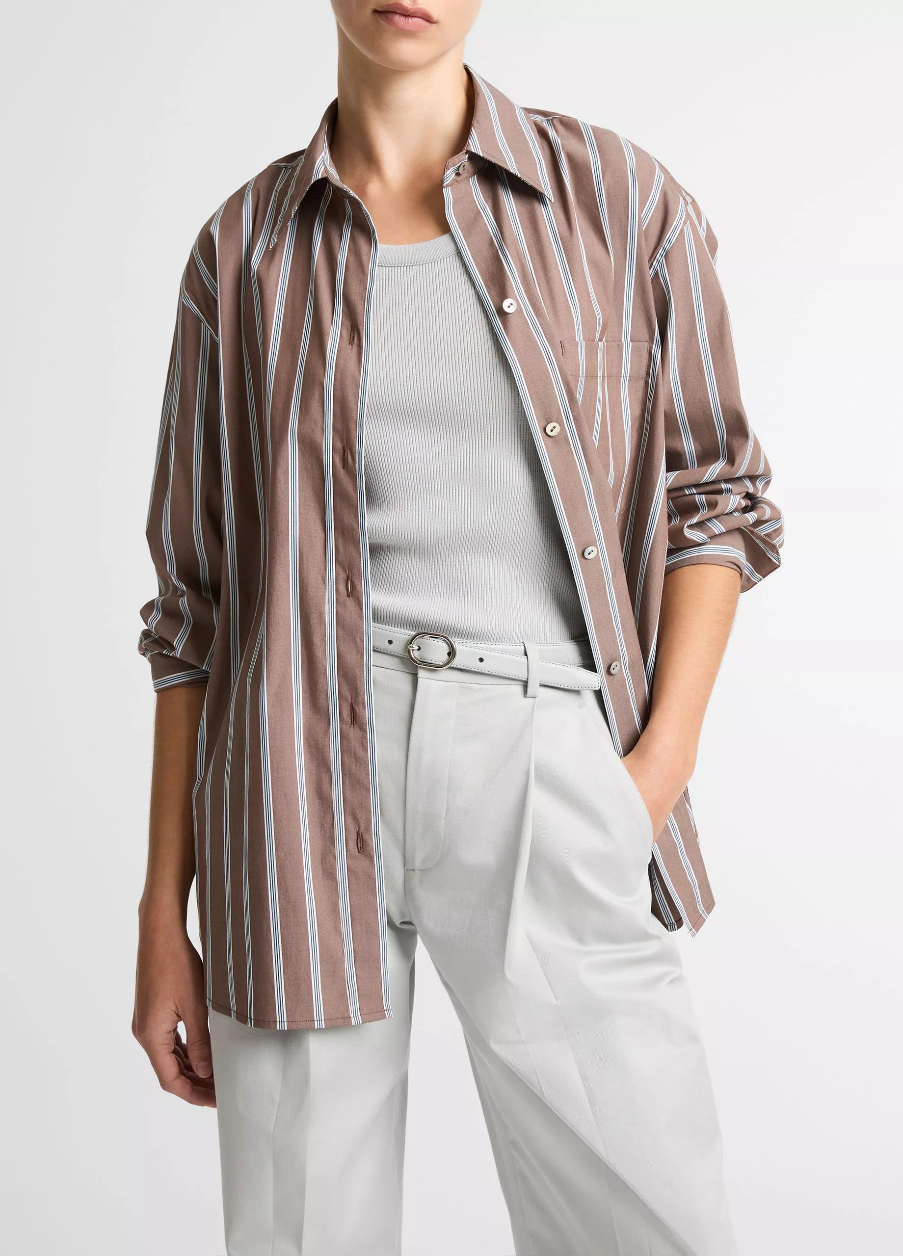 STRIPE BUTTON DOWN SHIRT