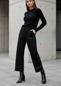WIDE LEG PULL-ON TROUSERS
