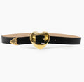 BRASS HAMMERED HEART BELT