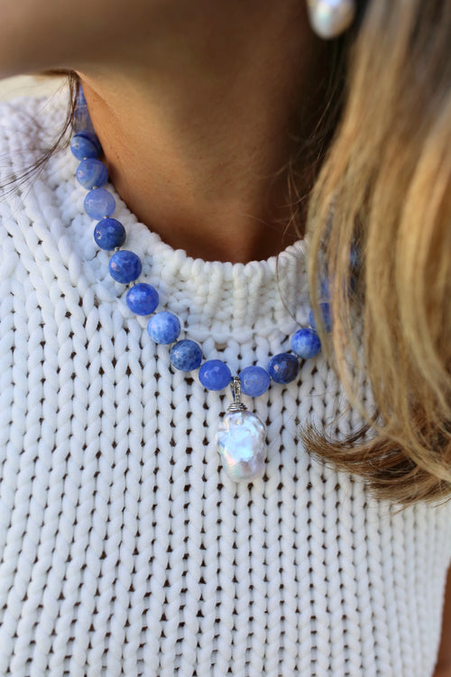 CHALCEDONY PEARL DROP