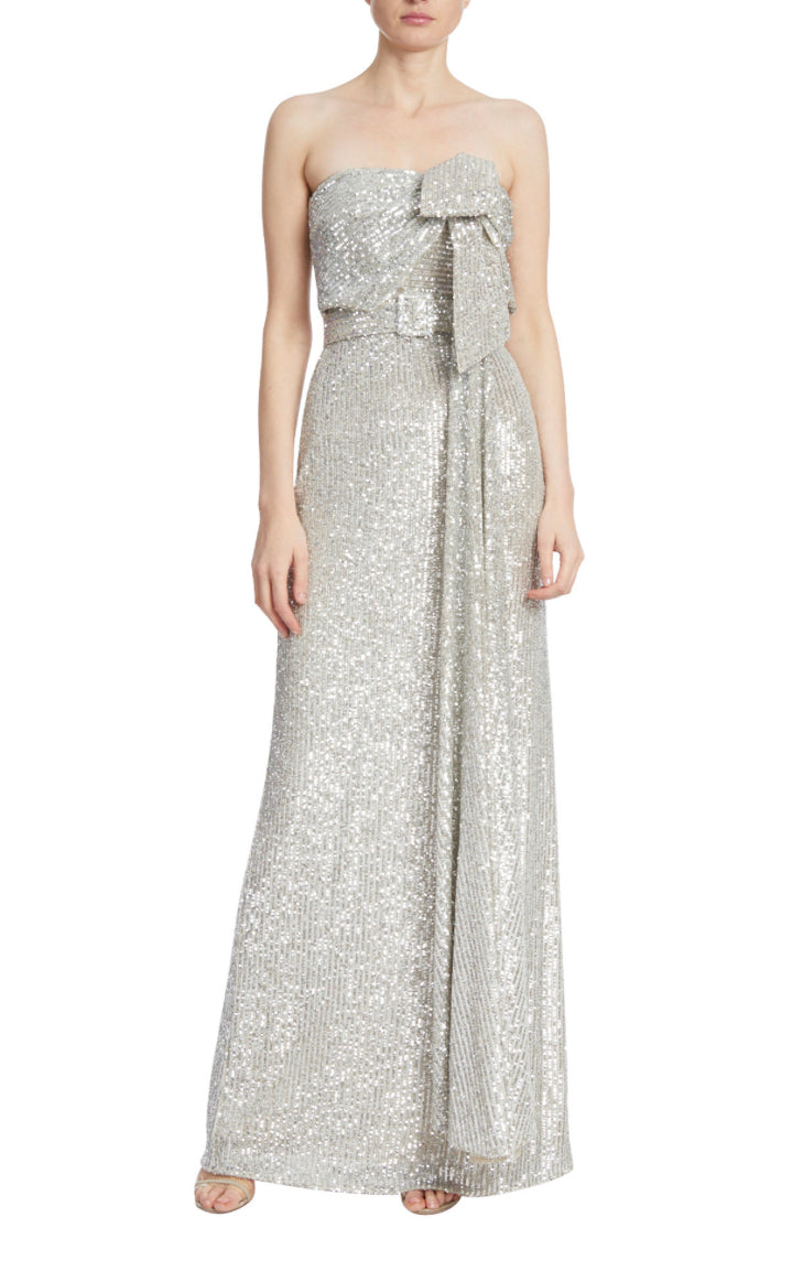 SEQUIN ONE BOW GOWN