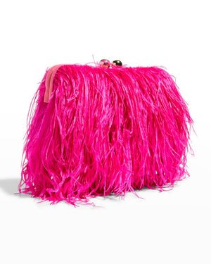CHARLOTTE FEATHER CLUTCH