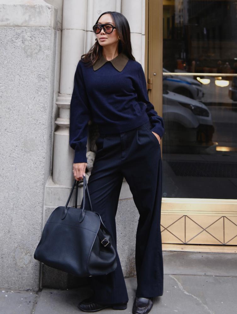 CASHMERE COLLAR SWEATER