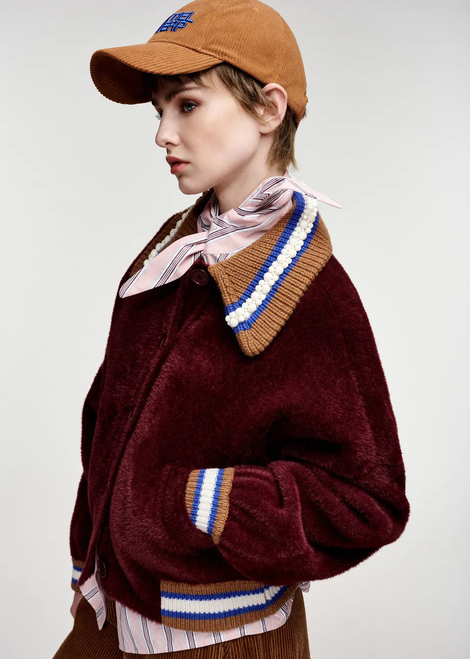 KAMORE KNIT JACKET WITH COLLAR
