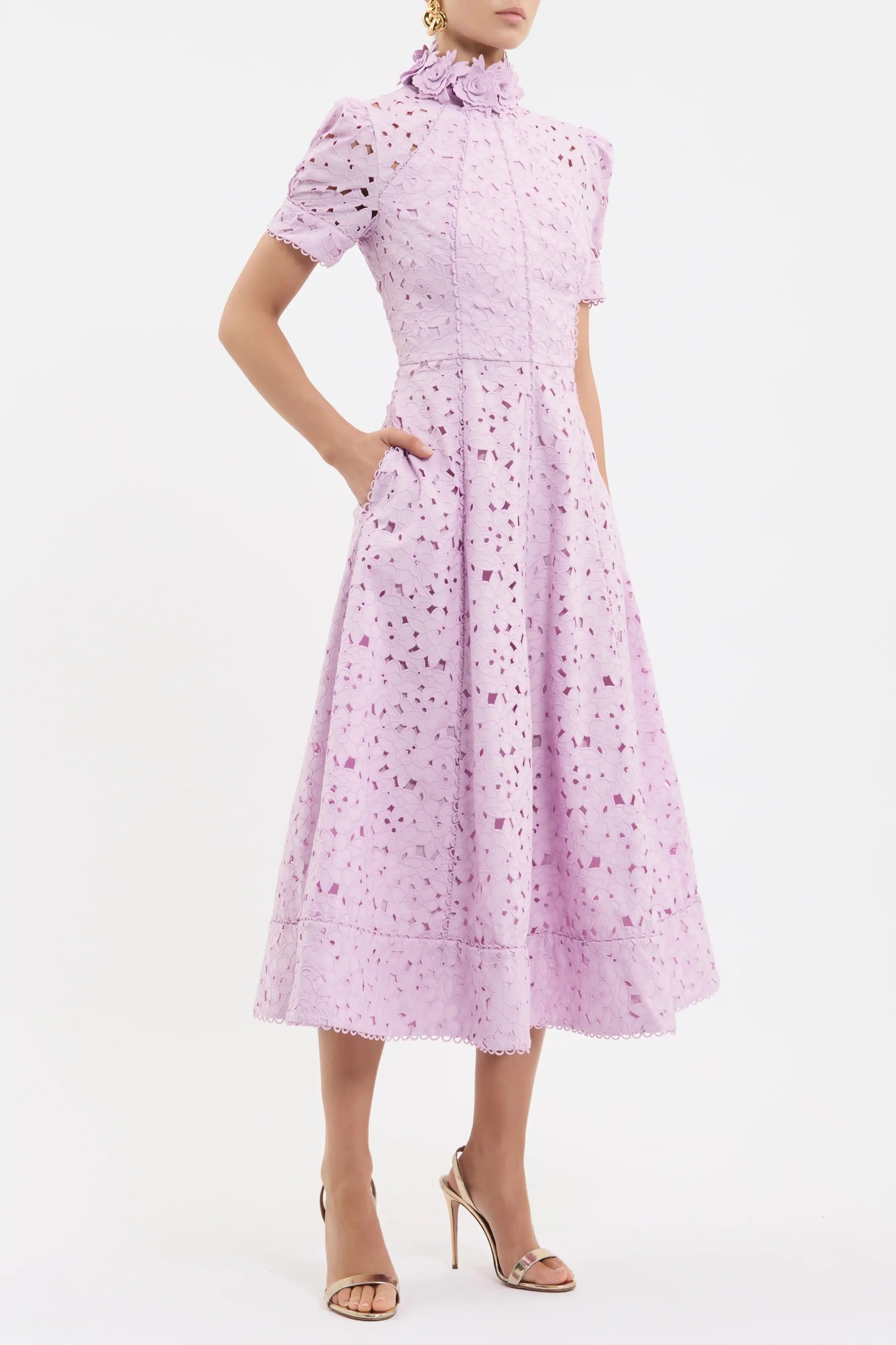 KITSU SHORT SLEEVE MIDI DRESS