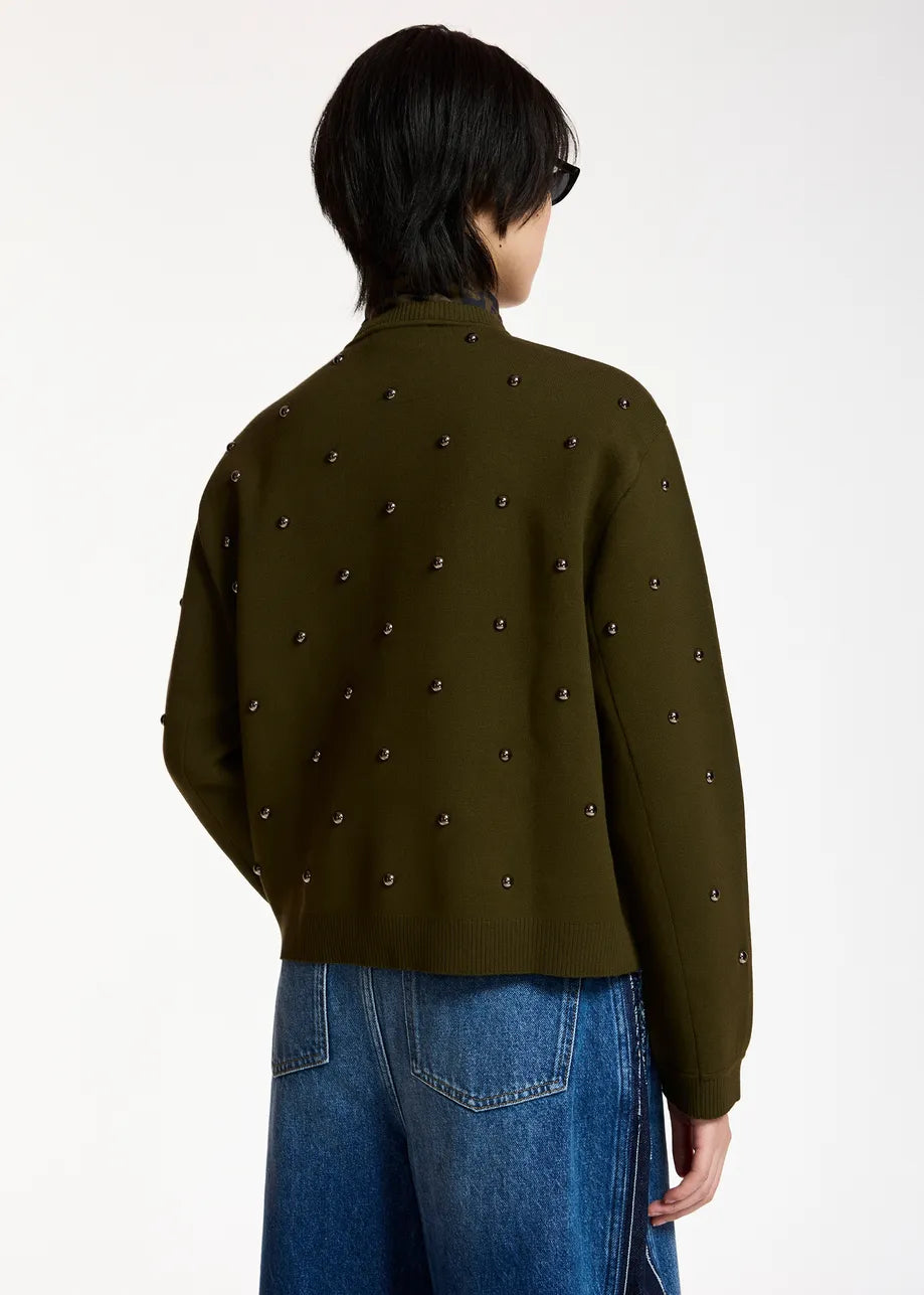 KLOU STUD-EMBELLISHED SWEATSHIRT
