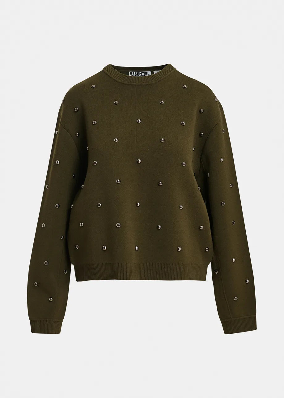KLOU STUD-EMBELLISHED SWEATSHIRT