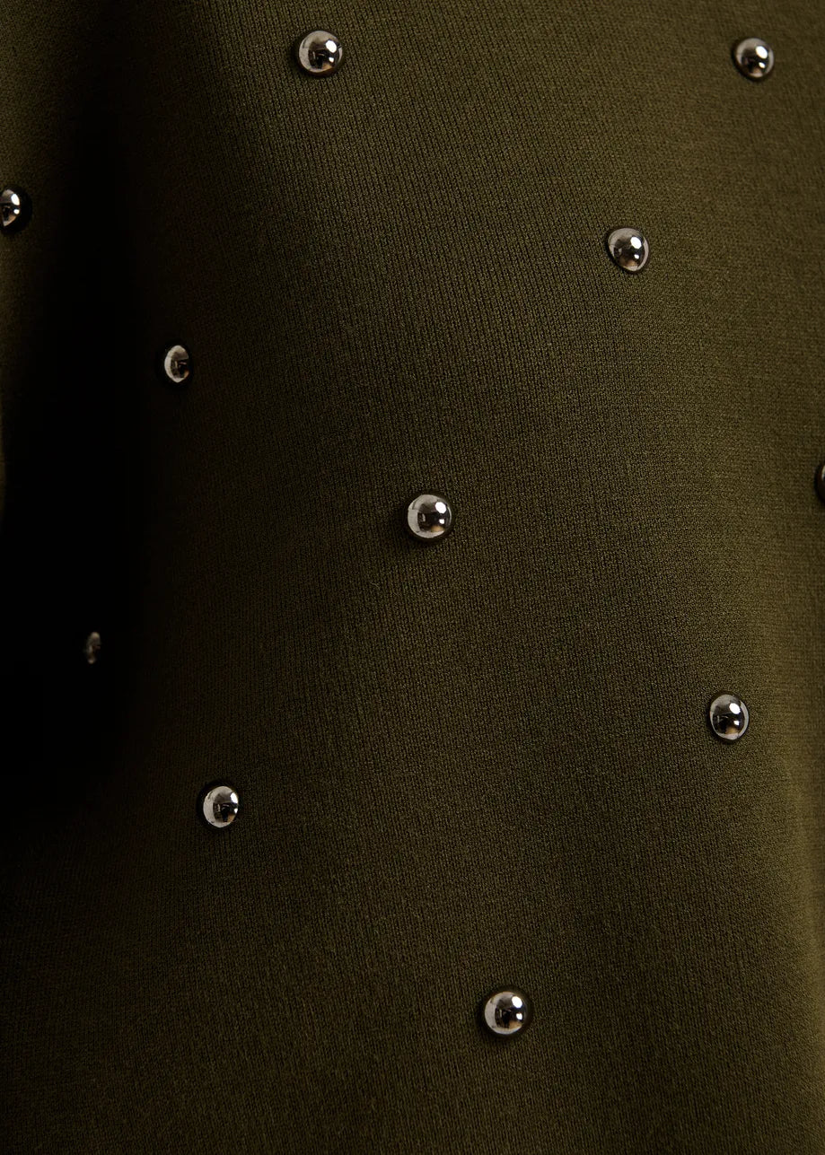KLOU STUD-EMBELLISHED SWEATSHIRT