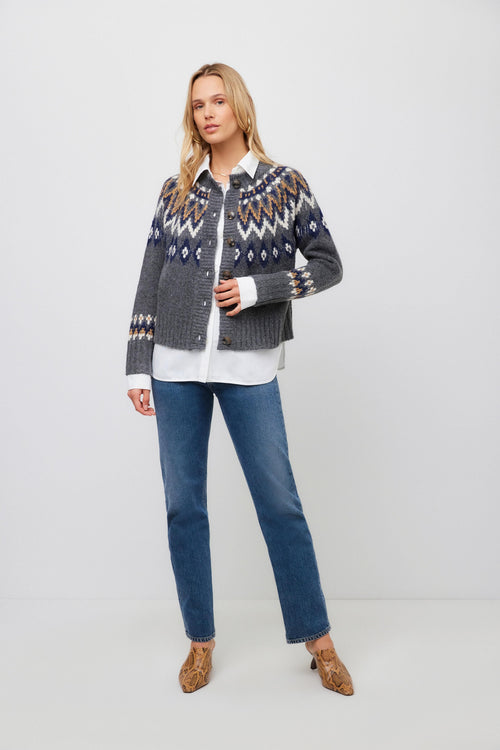 ALINA MIXED MEDIA CARDIGAN