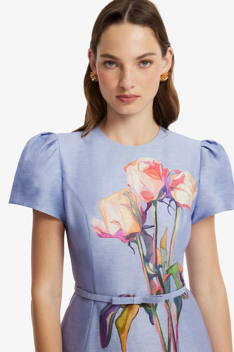 MARGUERITE SHORT SLEEVE MIDI DRESS