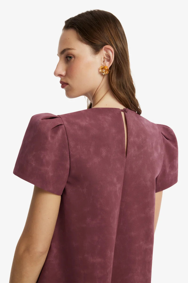 ESTHER APPLIQUÉ VEGAN SUEDE MINI DRESS