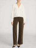 LE PIXIE SLIM PALAZZO MODERNIST POCKET CORDUROY