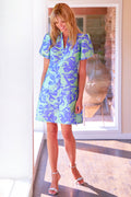 MELANIE DRESS WEDDING GUEST JACQUARD - SILHOUETTE FLORAL