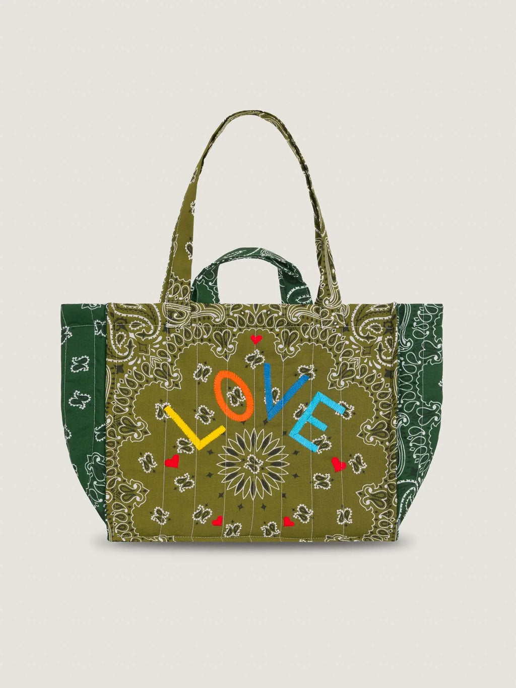MEDIUM QUILTED TOTE- LOVE