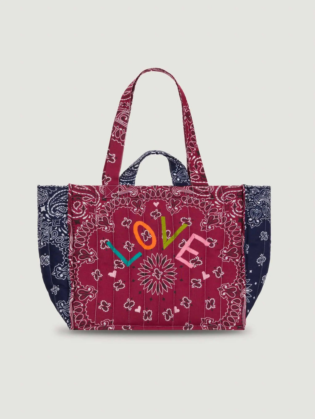 MEDIUM QUILTED TOTE BAG- LOVE