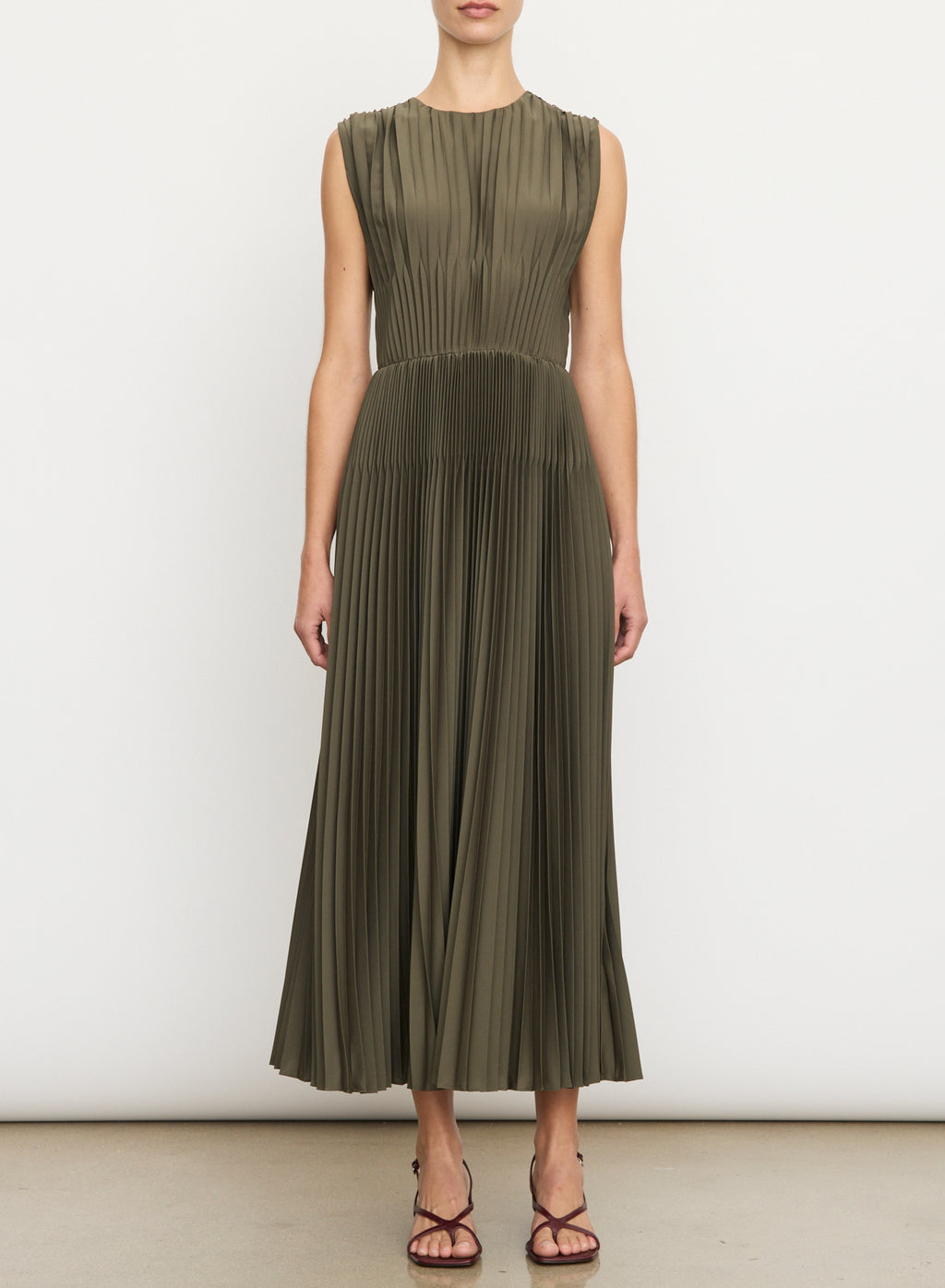 CHEVRON PLEATED DRESS