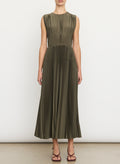 CHEVRON PLEATED DRESS
