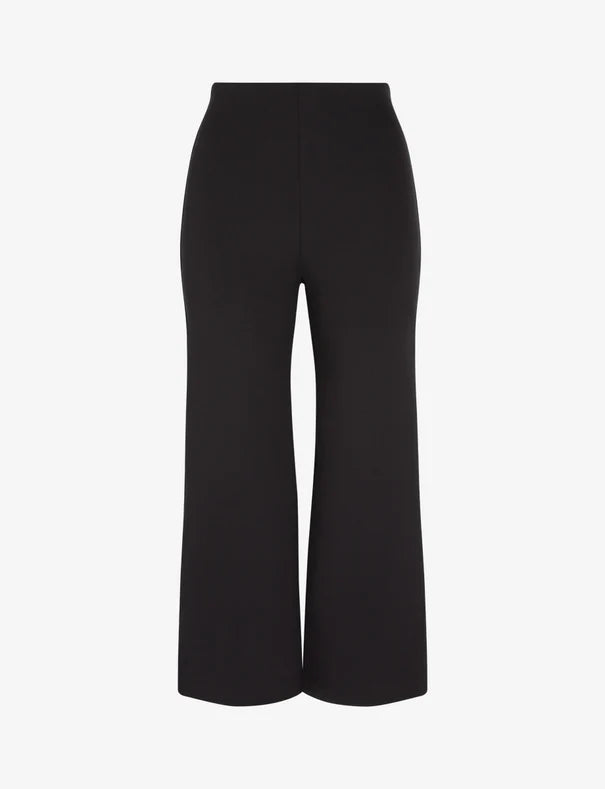 NEOPRENE CROPPED WIDE LEG PANT