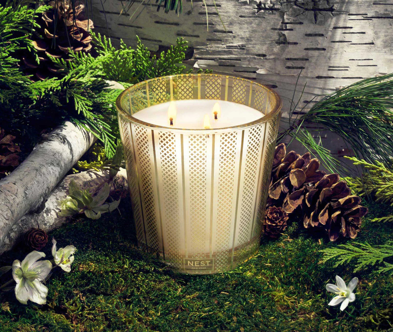 BIRCHWOOD PINE 3-WICK CANDLE