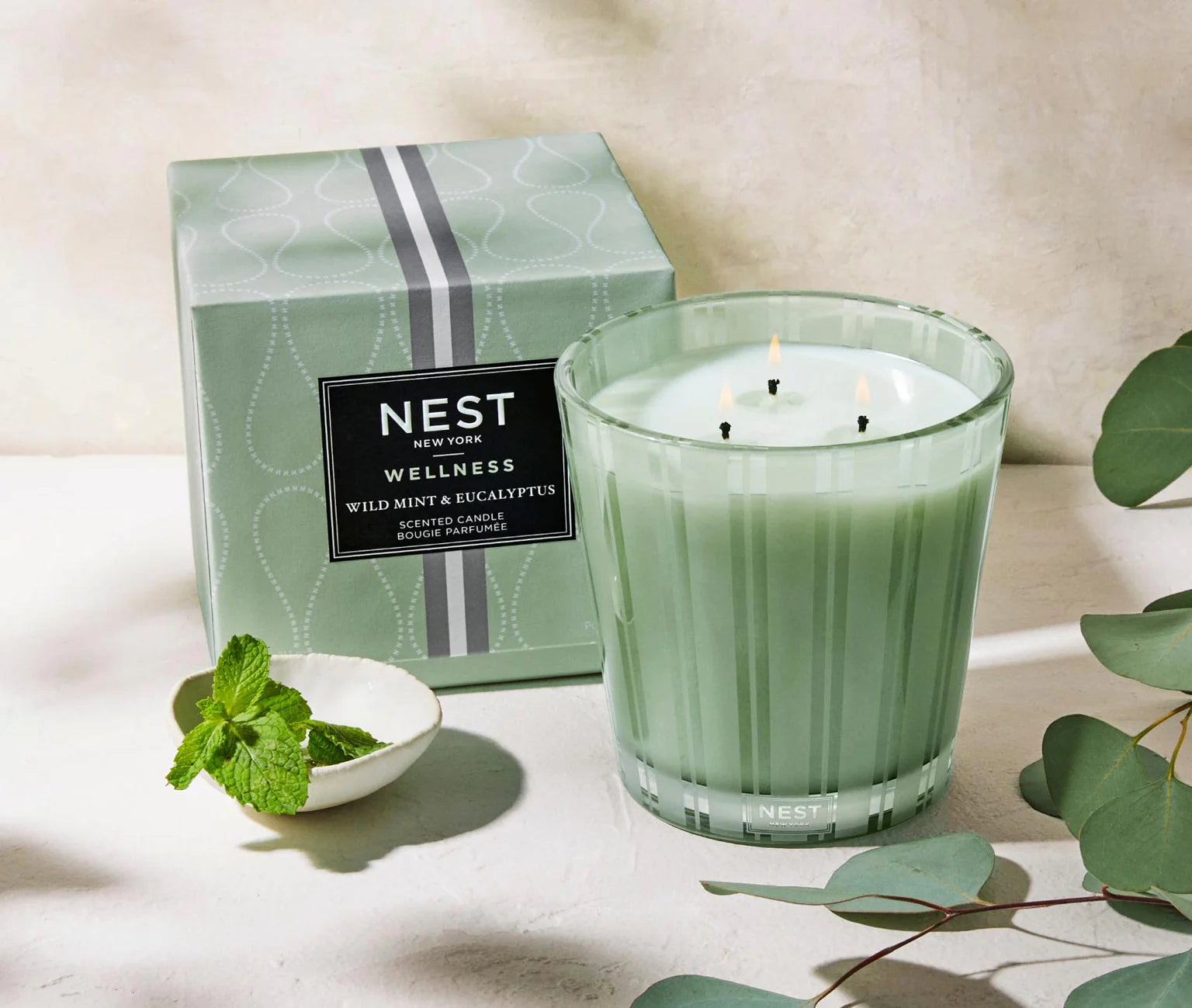 WILD MINT & EUCALYPTUS 3-WICK CANDLE