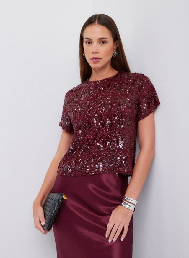 STACEY SEQUIN TOP
