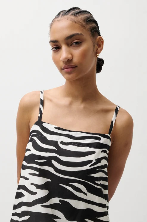 MISA SILK BLEND MINI DRESS