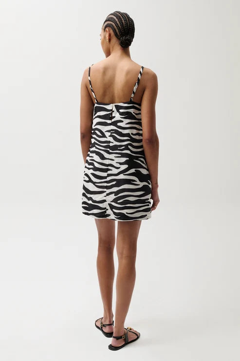 MISA SILK BLEND MINI DRESS