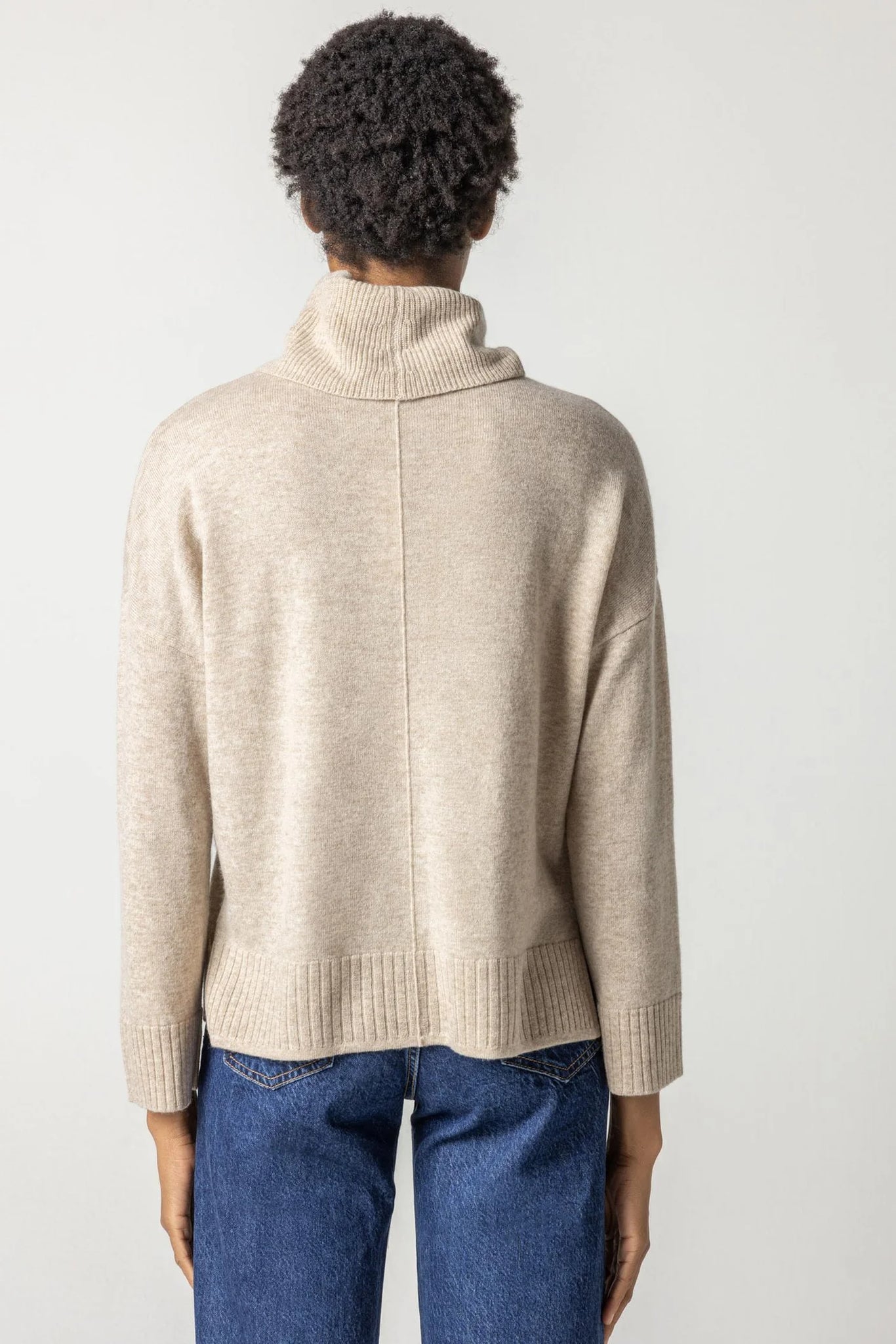 SIDE SLIT TURTLENECK SWEATER