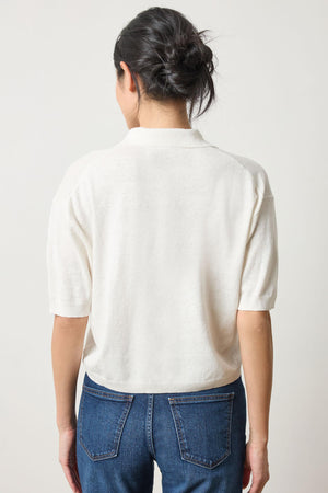 DROP SHOULDER POLO NECK SWEATER
