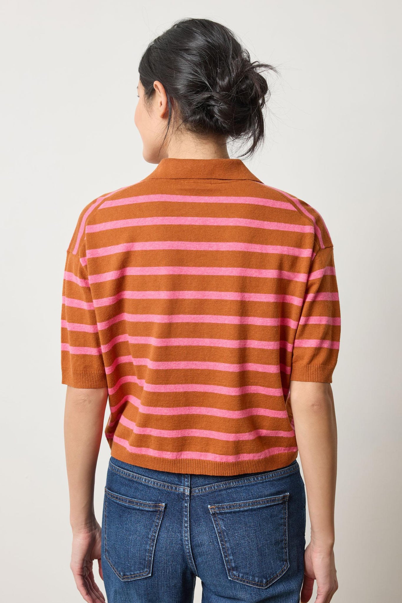 DROP SHOULDER POLO NECK SWEATER