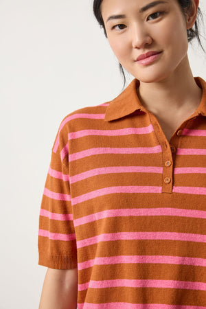 DROP SHOULDER POLO NECK SWEATER