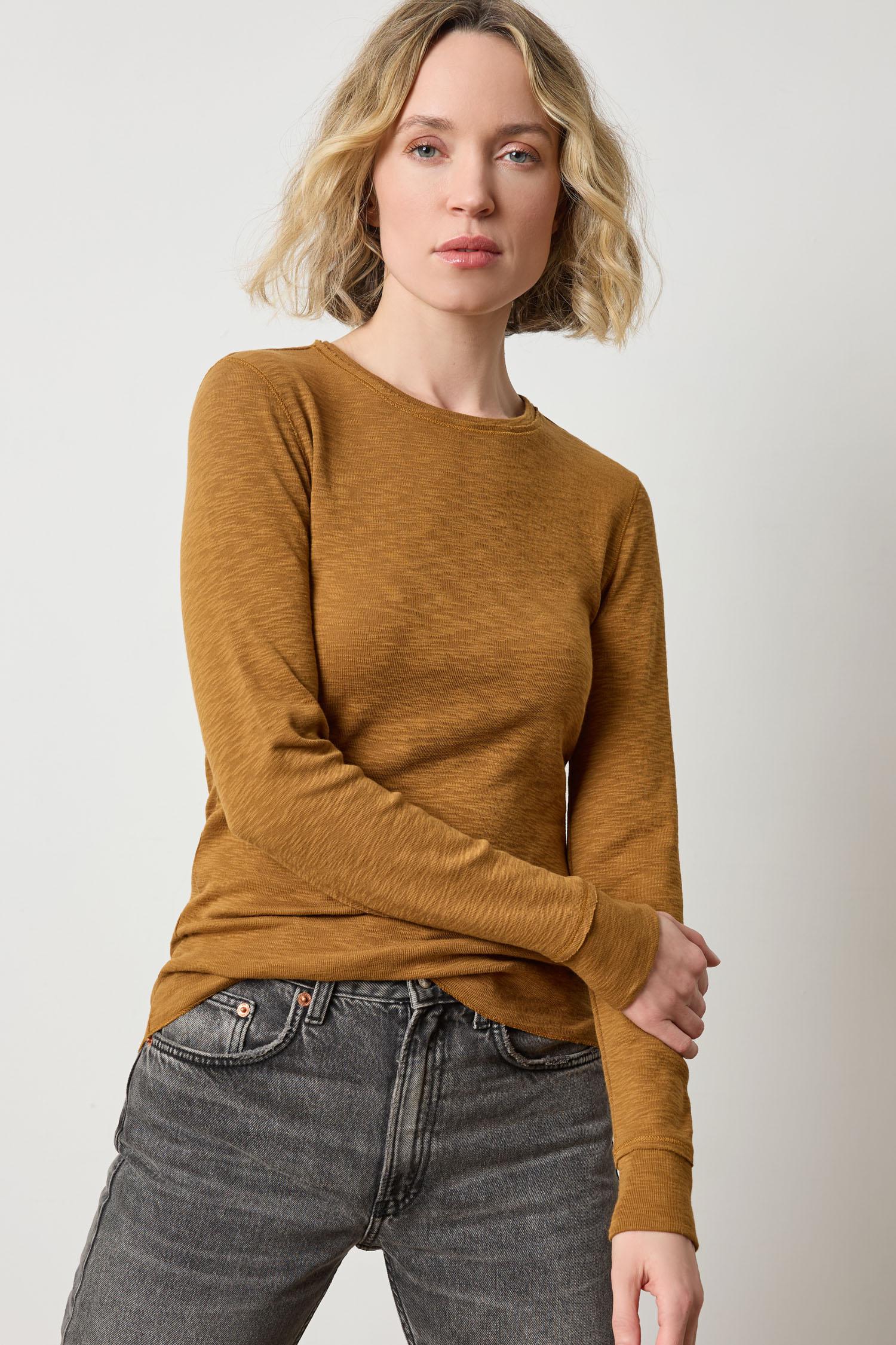 RIB SLUB LONG SLEEVE CREW
