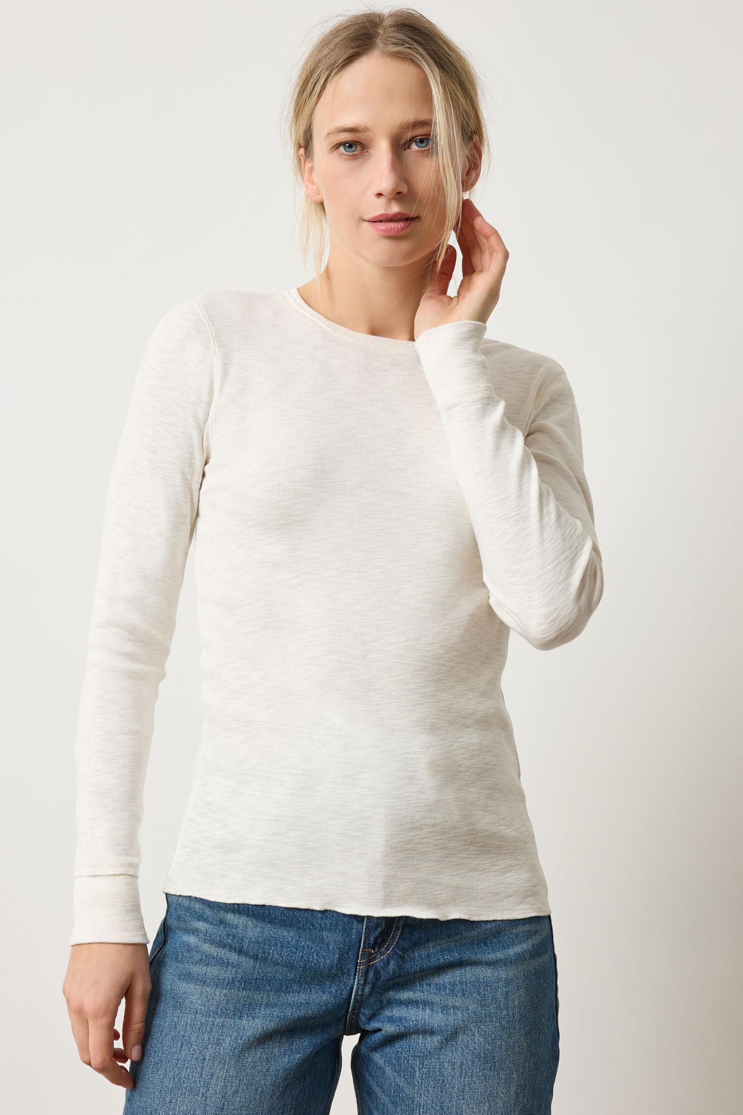 RIB SLUB LONG SLEEVE CREW