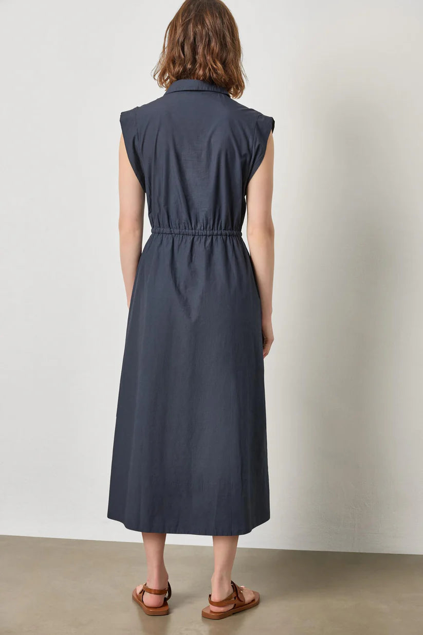 GUSSET SLEEVE MAXI DRESS