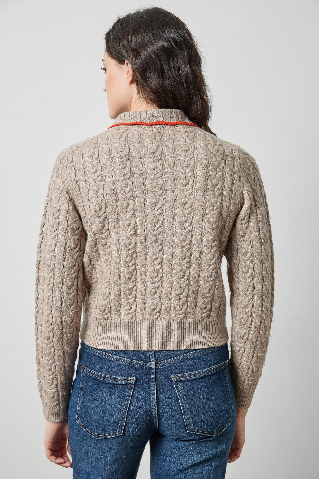LONG SLEEVE POLO CARDIGAN