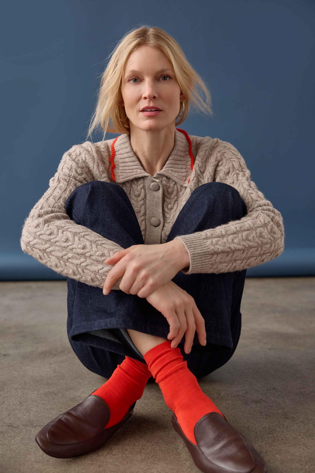 LONG SLEEVE POLO CARDIGAN