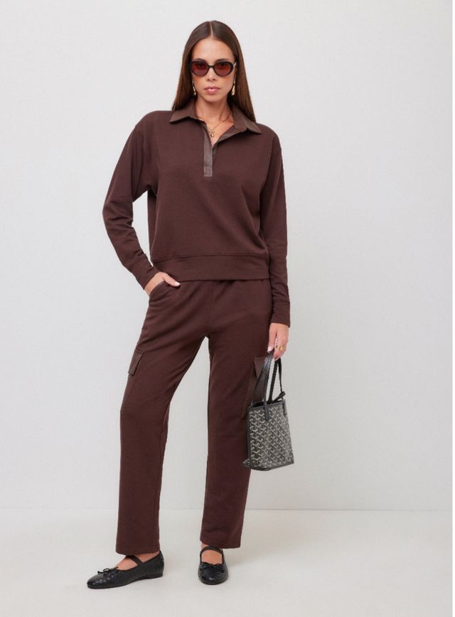 RACHEL CONTRAST COLLAR TOP