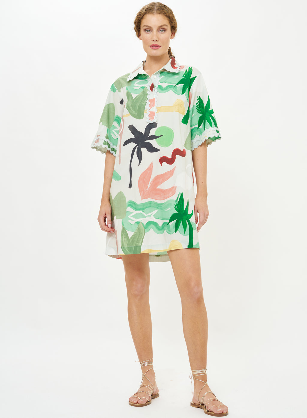 COLLARED SHIRT DRESS MINI