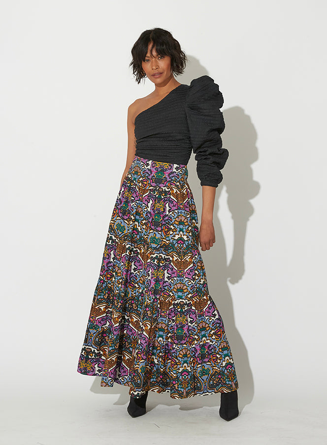 Zara floral 2024 maxi skirt