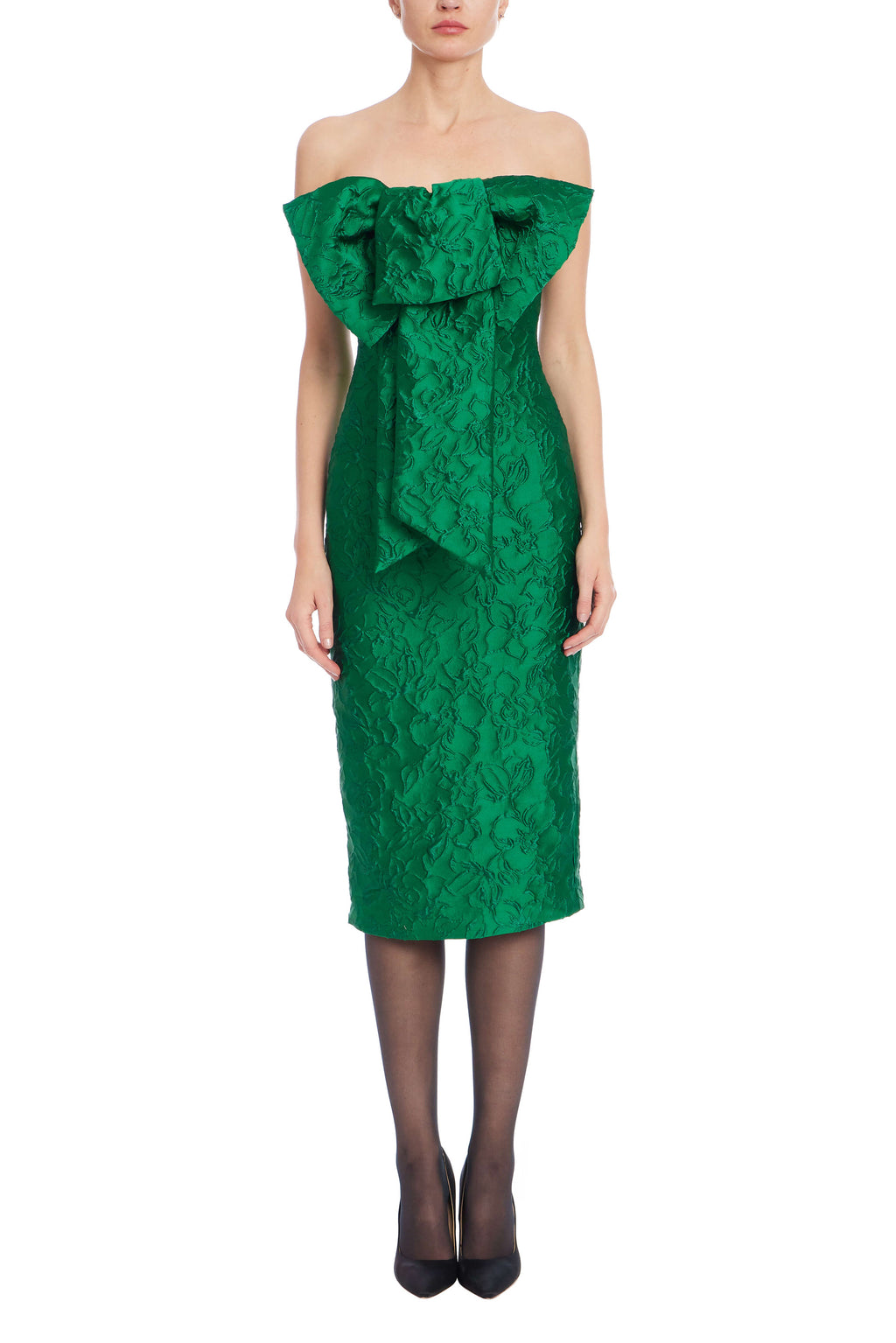 JACQUARD MIDI DRESS