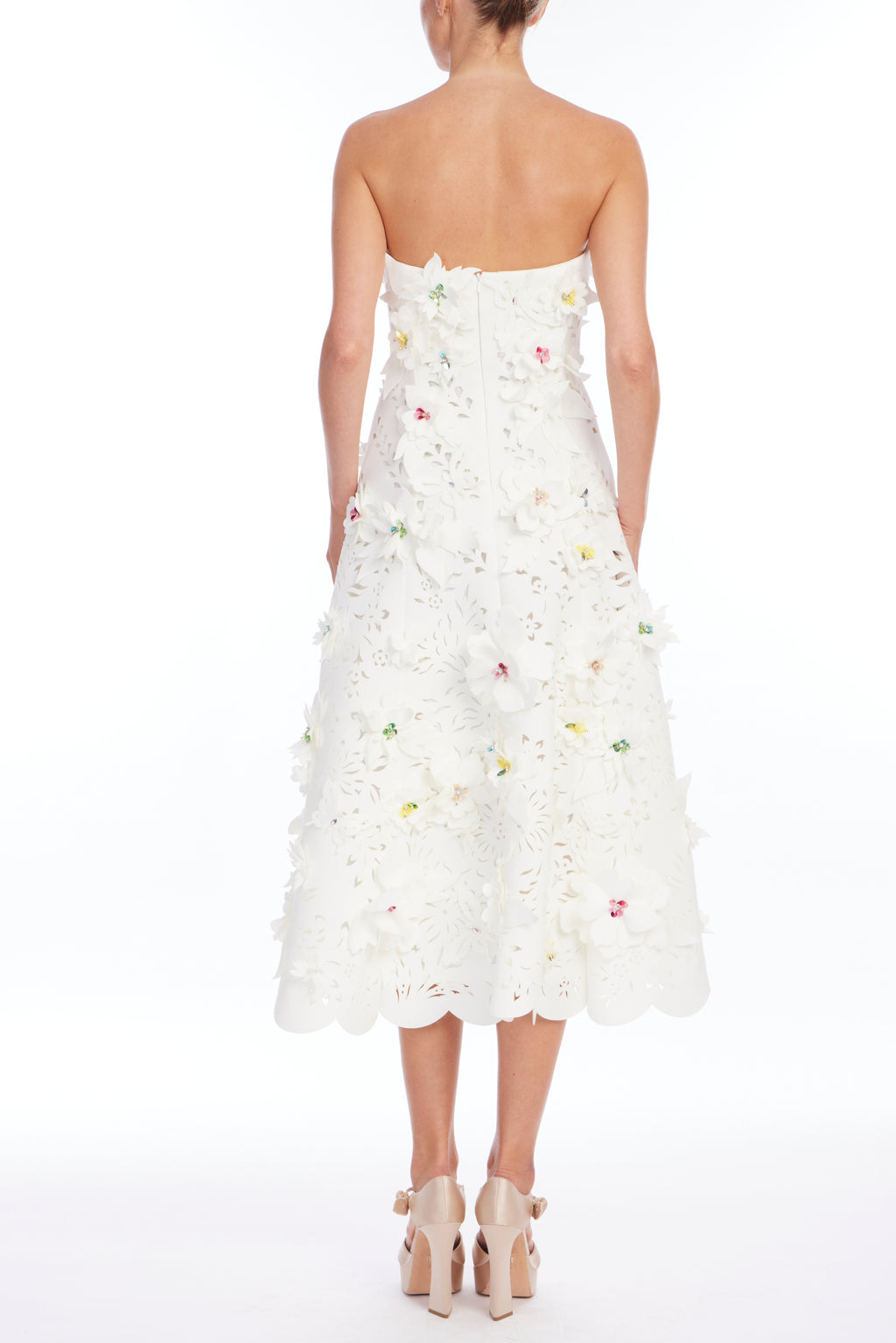STRAPLESS LASER CUT GOWN